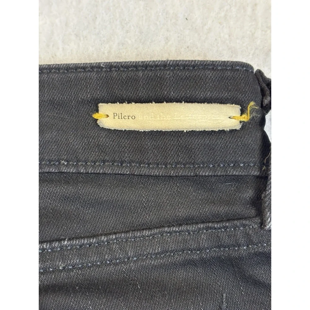 Pilcro And the Letterpress Womens 28 Black Zipper Ankle Pants Sexy Baddie Rocker